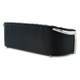 thumbnail image 4 of Sapphire 94 in. W Flared Arm Velvet Straight Sofa in Black, 4 of 5