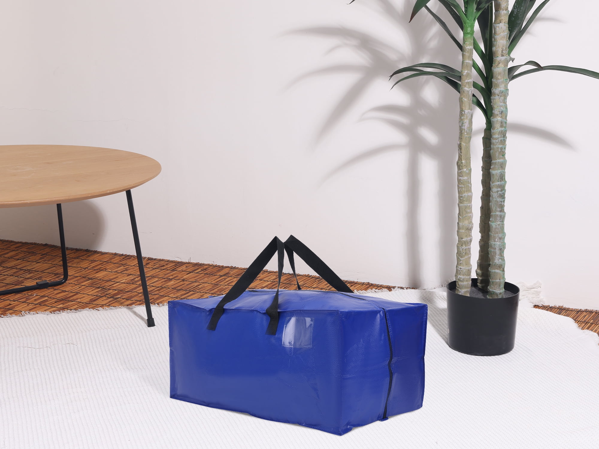 Unique Bargains Clothes Storage Moving Bags for Closet Organizers Dark Blue 29x13x14.5in