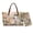 Green-Cat Floral Print, variant on Giraffe Flower Printed Handbag and Wallet Set Waterproof Top Handle Shoulder Purse with Matching Wallet Womens Tote Bag Shoulder Bag Clutch Purse for Ladies, Pink