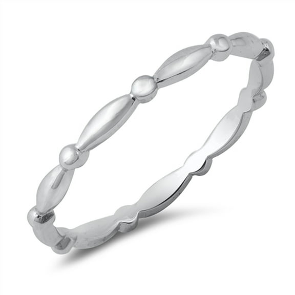 Simple High Polish Stacking Ring .925 Sterling Silver Band Jewelry Female Male Unisex Size 7