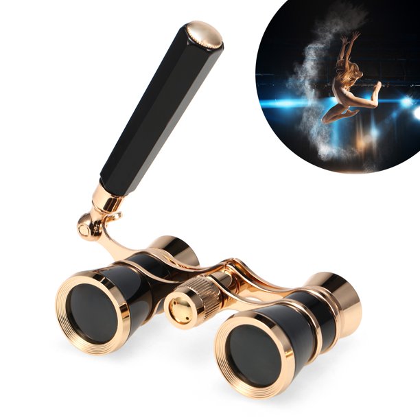3x25 Opera Glasses Lens Retro Metal Body Mini Theater Binoculars with