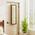 thumbnail image 4 of Costway Wall Mounted Jewelry Cabinet Door Hanging Jewelry Armoire with Full-Length Mirror Rustic Brown, 4 of 10