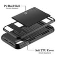 thumbnail image 2 of For Huawei P30 Black Shockproof Card Slot Wallet Heavy Duty Case Tough 360 Cover Case, 2 of 2