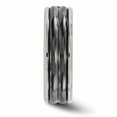 thumbnail image 4 of Edward Mirell Black Ti with Grey Titanium Edge .03 carat Diamond with Sterling Silver Bezel 7mm Band EMR213, 4 of 7