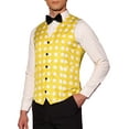 thumbnail image 4 of INSPIRE CHIC Polka Dots Suit Vests for Men's Slim Fit V Neck Waistcoat Formal Dress Vest, 4 of 4