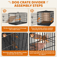 thumbnail image 6 of Yaheetech 42.1'' Foldable Metal Wire Pet Kennel Dog Crate with Divider and Pull-out Tray, Black, 6 of 11