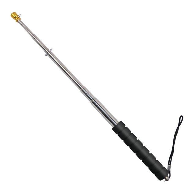 Visland 200/300CM Telescopic Tour Guide Flag Pole with Non-slip Sponge Handle Heavy Duty Metal Extendable Teacher Pointer Banner Handheld Flag Pole
