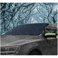 thumbnail image 1 of Windshield Snow Cover, Ice Removal Visor Protector 58" X 32" with Mirror Cover Winter Summer Auto Shade (Best for Sedan), 1 of 7