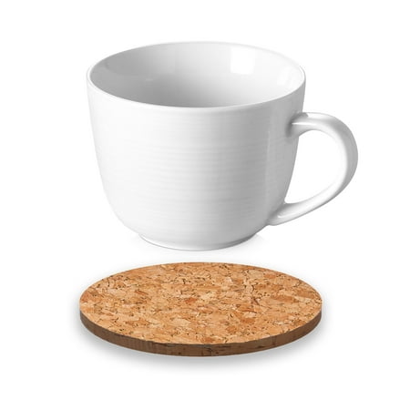 DOWAN Coffee Mug 17 oz Large Porcelain Coffee Mug with Coaster for Coffee Tea Milk Cocoa Ceramic Coffee Cup with Handle for Gift Dishwasher & Microwave Safe White