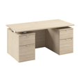 thumbnail image 1 of Stratus 60W Standing Desk with Drawers & Panel in Natural Elm - Engineered Wood, 1 of 8