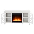 thumbnail image 4 of Evelyn&Zoe Colton Rectangular TV Stand with Crystal Fireplace for TV's up to 55", White, 4 of 10
