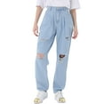 thumbnail image 5 of Women's Loose High Waist Denim Trousers, 5 of 5