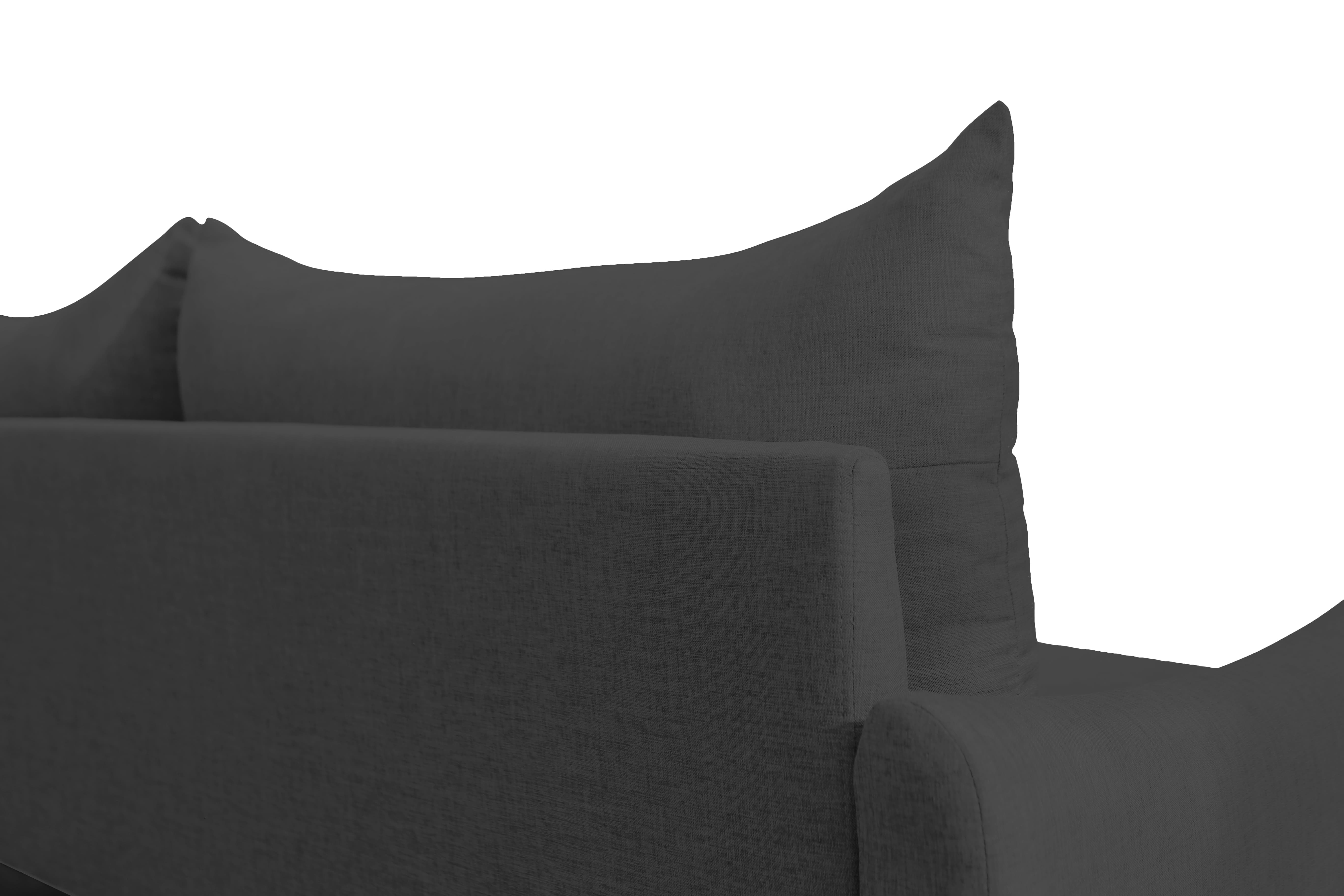 BSHTI 66.9” Modern Standard Loveseat, Features a Removable and Washable Back Cushion Cover, Polyester Upholstery Couch, for Living Room, Home Studio, or Bedroom, Dark Gray