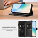 thumbnail image 4 of Premium Leather Zipper Pocket Wallet Case for Samsung Galaxy A52 4G/5G with 9 Card Slots and Removable Wristlet, 4 of 5