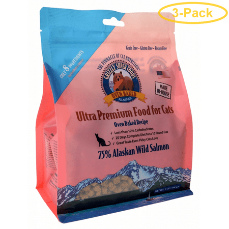 Grizzly Super Foods Oven Baked Alaskan Wild Salmon for Cats 1 lb - Pack of (Best Oven Baked Salmon)
