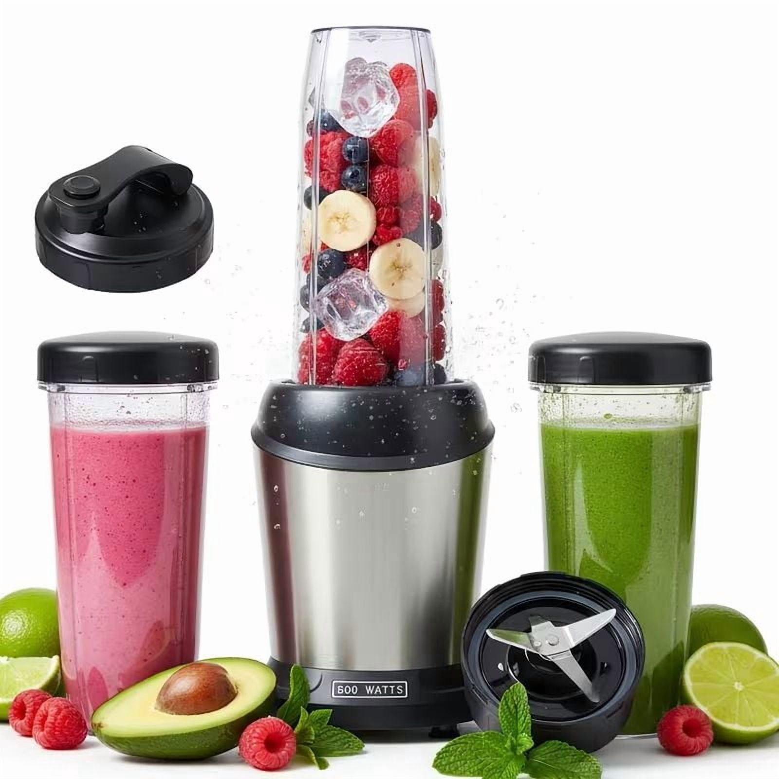 Moothie Blender, Countertop Blenders for Kitchen with 23 34 60oz BPA-Free Portable Cups, Professional Smoothie Maker with Four Programs for Shakes, Sauces, Juice And Ice Crushing
