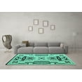 thumbnail image 3 of Ahgly Company Indoor Rectangle Southwestern Turquoise Blue Country Area Rugs, 3' x 5', 3 of 4