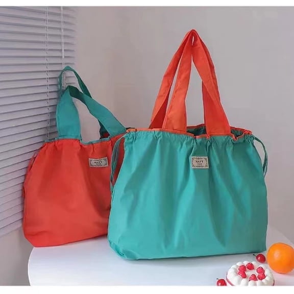 DaXi Reusable Grocery Bags, Foldable Shopping Bags, Waterproof Machine Washable Tote Bags Large Capacity Shoulder Bag