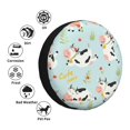 thumbnail image 4 of Salouo Cute Cows Print Spare Tire Cover 14-17 inch Spare Tire Protector Universal Tough Tire Wheel Cover for Trailer SUV and Truck-14 inch, 4 of 6