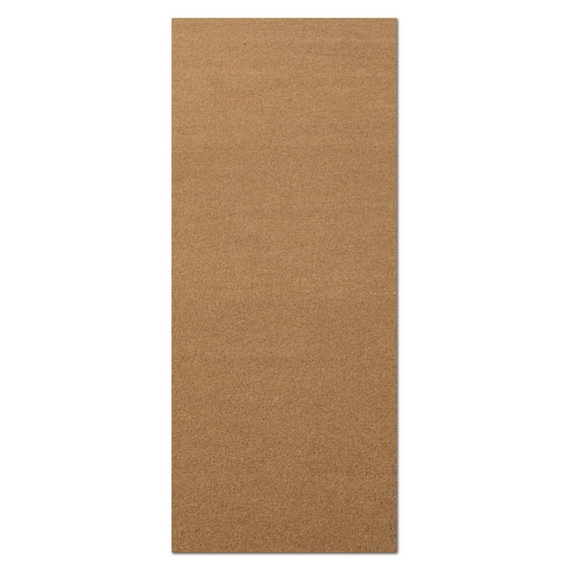 Morefany Outdoor Indoor Runner Rug Custom Size Rugs Non-Slip Hallway Carpet Runners with Rubber Backing Mat for Kitchen Entryway Garage Laundry 3ft x 12ft, Light Brown
