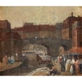 thumbnail image 2 of Robert Spencer 14x12 Black Ornate Wood Framed Double Matted Museum Art Print Titled: The Old City (circa 1924), 2 of 5
