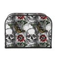 thumbnail image 2 of Lsque Skulls Roses Print 4 Slice Toaster Cover , Kitchen Appliance Dustproof Protector , Toaster Protector Dustproof Kitchen Appliance Cover, 2 of 7