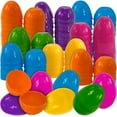 thumbnail image 2 of Easter Eggs 3” Large Plastic Eggs Empty And Fillable For Easter Egg Hunt, Halloween Party Favor, Bright Multicolored Eggs, 12 Pack, 2 of 4