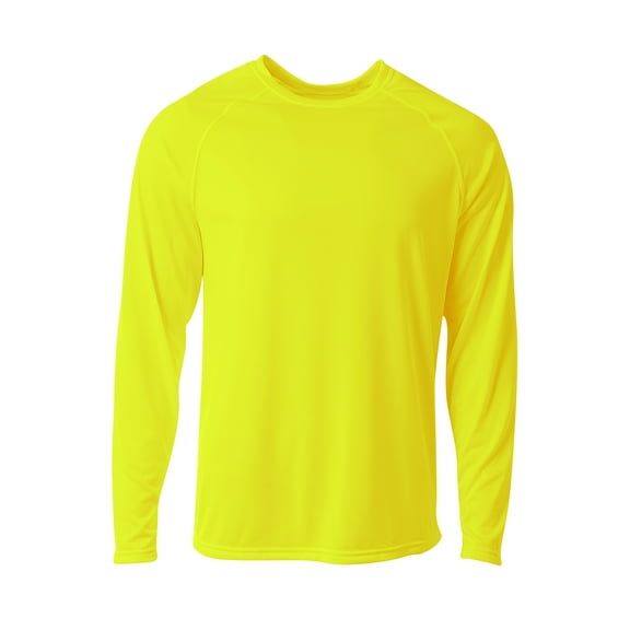 A4 NB3396 Youth SureColor Long Sleeve Cationic Tee - Safety Yellow - XL