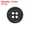 Black, variant on Uxcell 10Pcs 40L Sewing Buttons 1"(25mm) Resin Round Flat 4-Hole Craft Buttons for Sewing Clothing DIY, Black