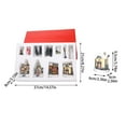 thumbnail image 3 of Christmas Village Sets 12 Pcs LED Lighted Houses with Figurines, Resin Winter Village Display for Christmas Town Scene Desktop Table Indoor Room Decorations, 3 of 8
