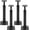 Black, variant on AIWFL 4-Piece Adjustable House Jacks for Leveling, 11.6" - 16.1" Height Range, 8800 lbs Capacity, Black