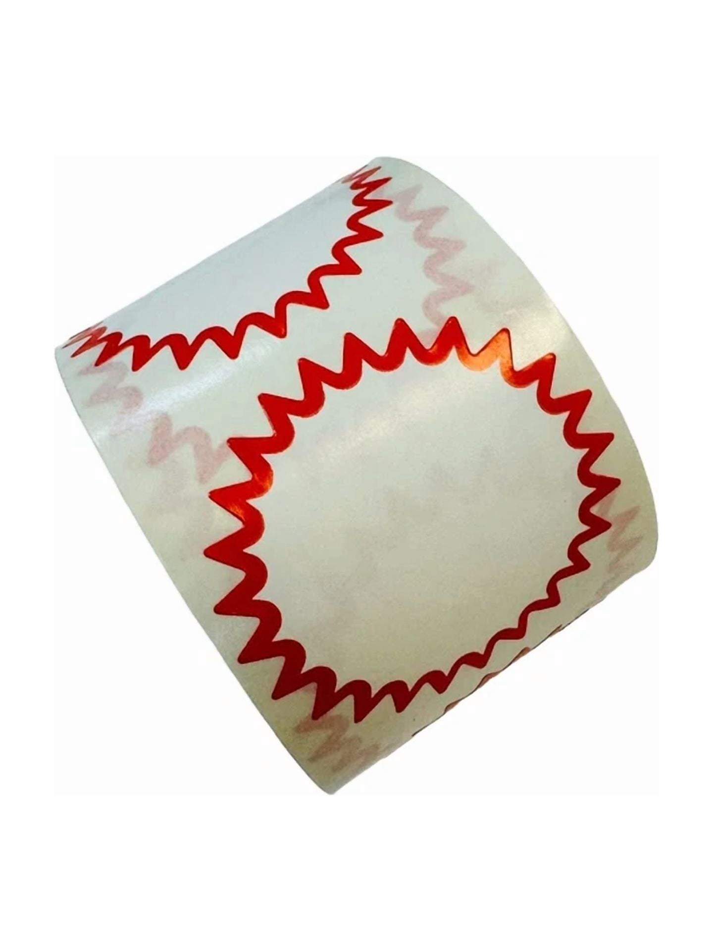 BUTTERFLY- 2” Starburst Thermal Direct Red Border Colored Labels Stickers One Roll Of 500