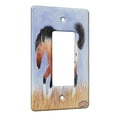 thumbnail image 1 of KuzmarK™ 1 Gang Rocker Wall Plate - Bay Roan Appaloosa in Late Summer Horse Art by Denise Every, 1 of 1
