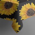 thumbnail image 5 of Black Yellow Sunflower Pattern Square Tablecloth,Waterproof Square Table Cover,Wipeable Spillproof Washable Table Cover for Home Kitchen Party Decor 42"X42"(107x107cm), 5 of 6