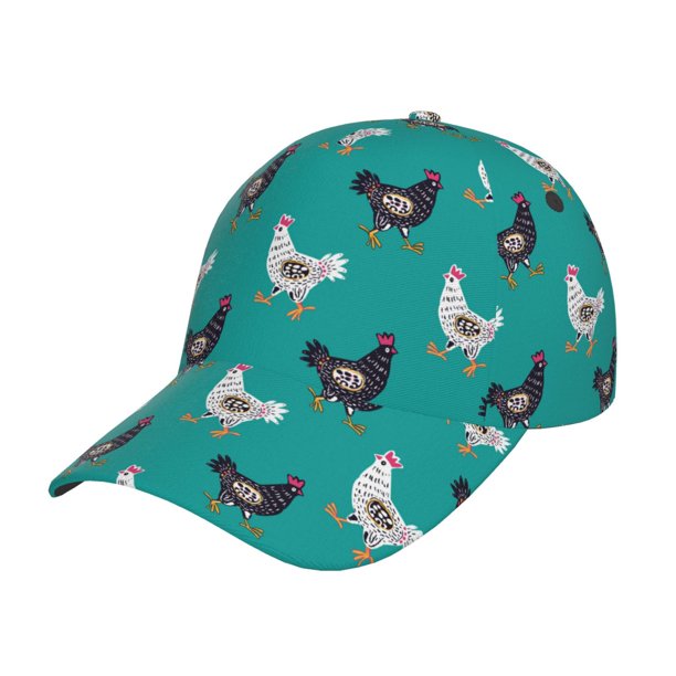 Balery Funny Chicken Gorra de béisbol de tamaño ajustable para correr, entrenar y actividades al aire libre. Gorra de papá para todas las estaciones.