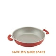 thumbnail image 2 of Rachael Ray Create Delicious Aluminum Nonstick Deep Frying Pan/Fry Pan, 12.5inch, Red Shimmer, 2 of 5