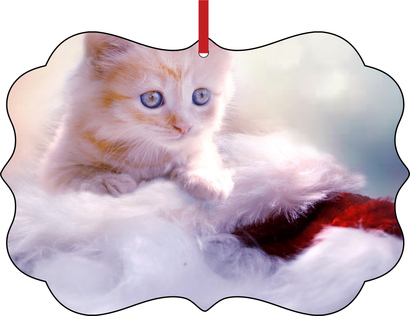 Dreamy Christmas Kitty Ornaments with Cats Elegant Semigloss Aluminum