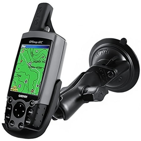 Ram Mount RAM-B-166-GA12U Suction Cup Mount for Garmin Astro 220, GPS 60, GPSMAP 60, 60C, 60CS, 60CX, 60CSx, Patented universal rubber ball and socket system allows you.., By RAM