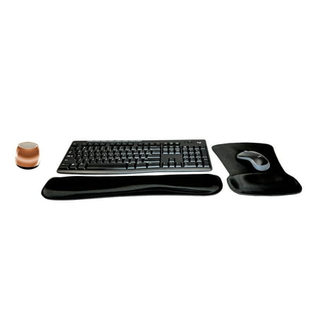 Logitech MK270 Wireless Keyboard & Mouse Combo Active Lifestyle Travel Home Office Must-Have Modern Bundle with Micro Mirror Portable Wireless Bluetooth Speaker, Gel Wrist Pad & Gel Mouse Pad