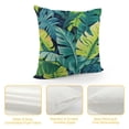 thumbnail image 4 of Creowell Leaves Jungle Pillow Covers Indoor Outdoor Aesthetic Decorative 1PC Short Plush Square Design 12x12in, 4 of 5