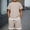 czb# Beige636, variant on CUZIBR Kids Boys Summer Outfit Two Piece Solid Color Casual Short Sleeve Crewneck Loose Fit Comfortable Tops Shirt And Wide Leg Shorts With Pockets Relaxed Lightweight Clothes Sets,Black,5-6 Years