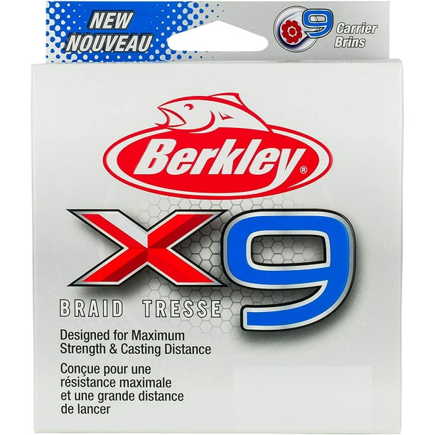 Berkley X9 Crystal Braided Fishing Line, 330yd, 8lb, Crystal