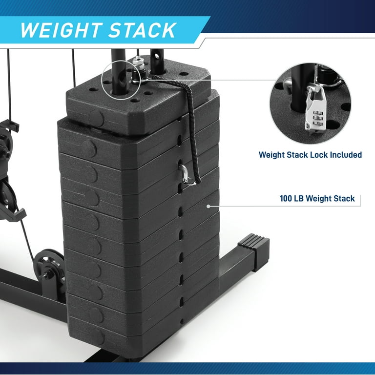 Marcy 100 lbs Stack Home Gym Multifunctional Weight Workout Equipment Walmart