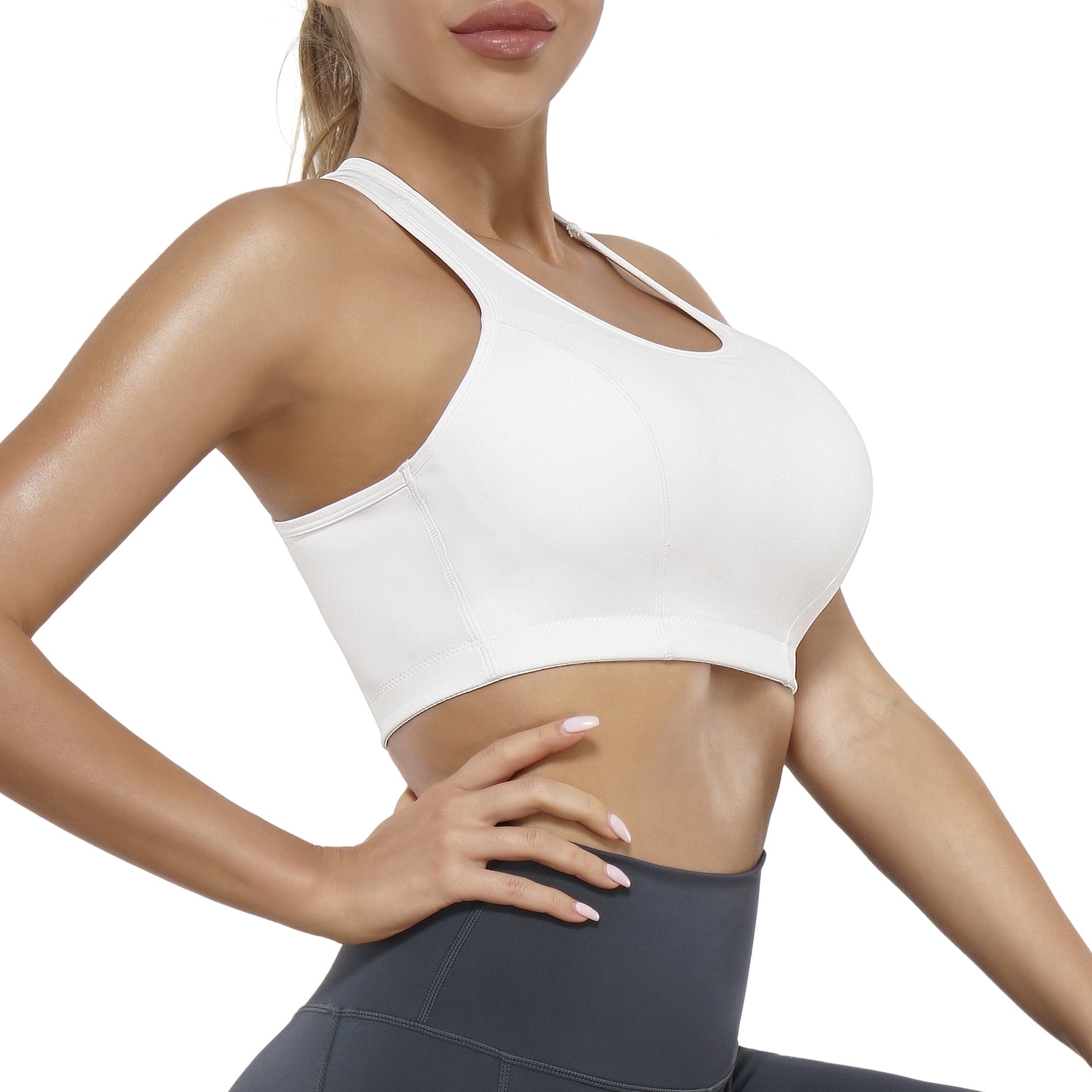Eleady Active Breathable Comfort Wireless Bra for Women's Sports Bras High  Impact Full Coverage Support Racerback Yoga Bras Wirefree Workout Tank Top  Fitness(White X-Large) - Walmart.com