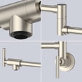 thumbnail image 5 of Pot Filler Faucet, Wall Mount Brass Pot Filler Folding Faucet Over Stove, Kitchen Pot Faucet with Brushed Nickel Double Joint Swing Arms, Folding Stretchable Kitchen Faucet w/ Single Hole 2 Handles, 5 of 7