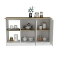 thumbnail image 5 of We Have Furniture Kitchen Island Padua, Four Open Shelves, Light Oak / White Finish, 5 of 5