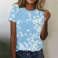 thumbnail image 2 of Women Summer Tops Cotton Womens Blouses for Wedding Tshirts Shirts Graphic Funny Plus Size, 2 of 4