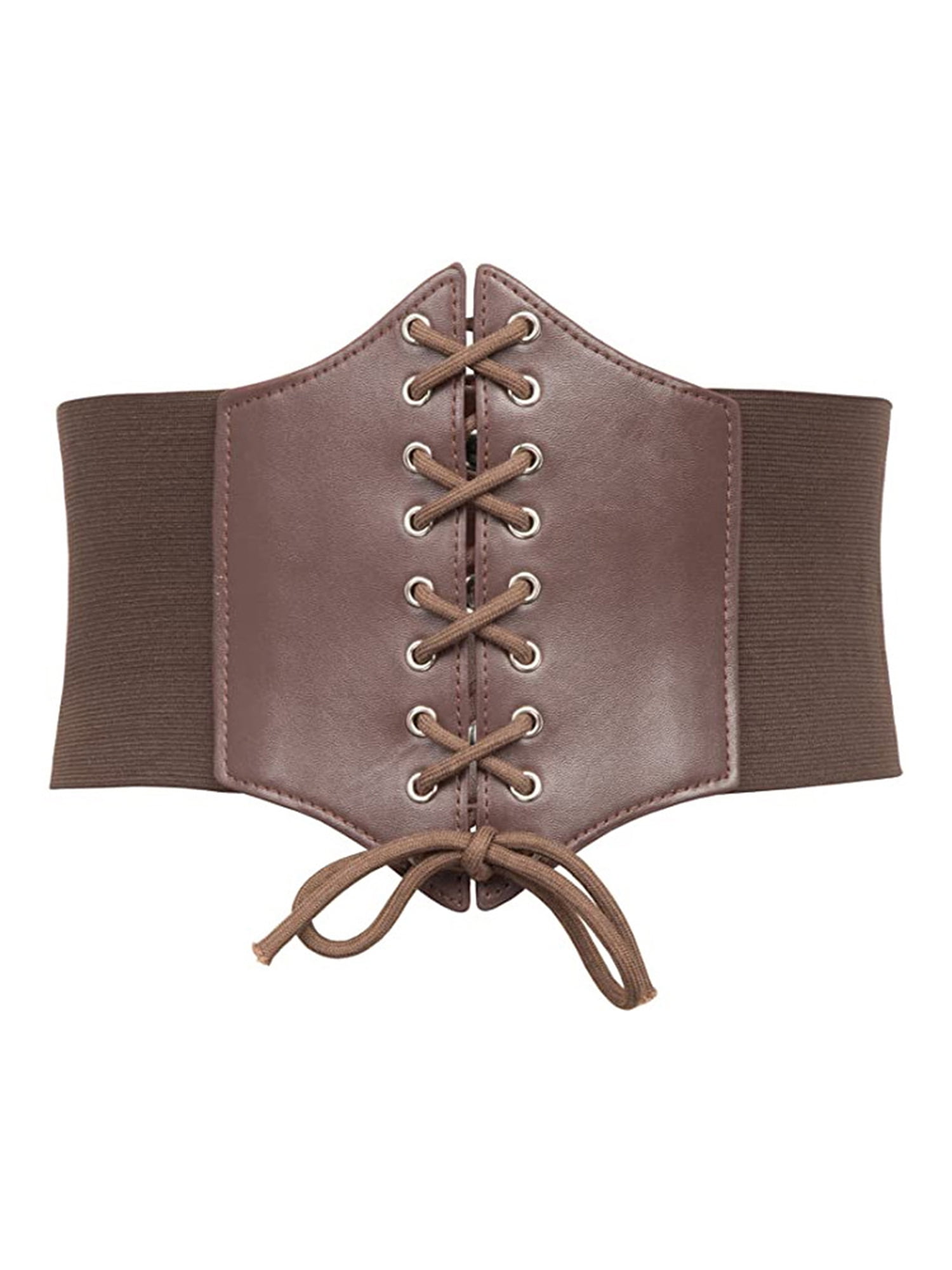 JBEELATE Rope Tied Black Waist Corset, Women's Elastic Corset, Vintage