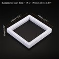 thumbnail image 2 of Unique Bargains 3D Floating Display Frame Coin Jewelry Case Holder with Base 5.5' x 5.5' White 5pcs, 2 of 6