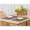 thumbnail image 6 of Unique Bargains Set of 6 Heat-resistant Washable Modern Polyvinyl Chloride Placemats Dark Coffee 18x12 Inch, 6 of 6
